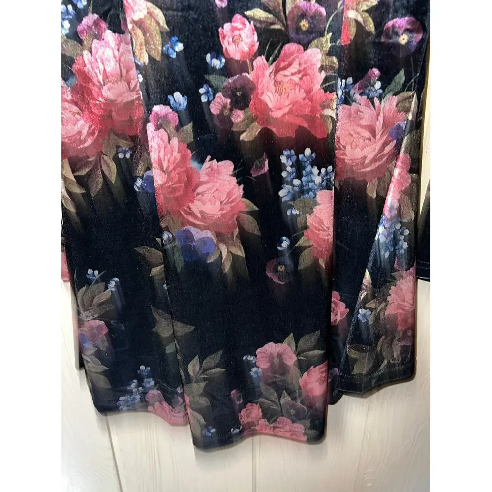 The Pyramid Collection Tunic Top Womens Medium Velvet Whimsigoth Fairy Boho - Picture 6 of 9